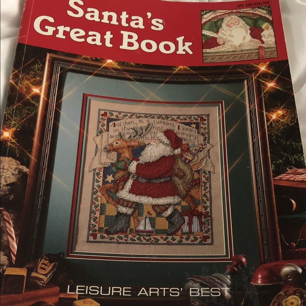 Santa's Great Book Holiday Cross-Stitch Patterns vintage